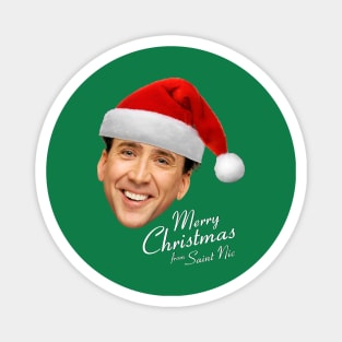 Merry Christmas from St Nic-olas Cage Magnet